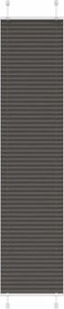 vidaXL pliszírozott redőny fekete 40x200 cm szövetszélesség 39,4 cm