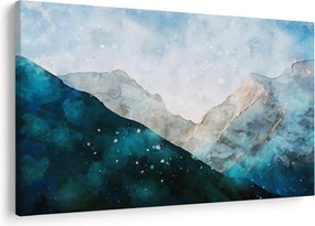 Kép - Hegyek rajza (90x60 cm)