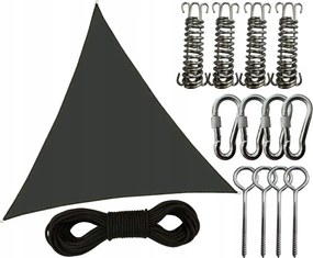 Kerti Napvitorla Vízálló 415x415x415cm Antracit Napellenző