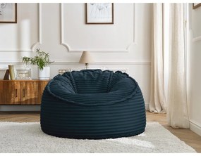 Sötétkék kordbársony babzsákfotel Socrate – Bobochic Paris