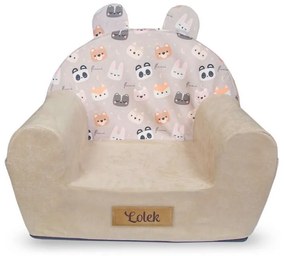 Mini fotel gyerekszobába - Ella - Erdei állatok