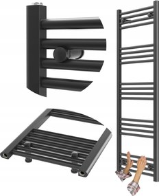 Fürdőszobai Radiátor Fekete Létra 50x140 cm Radiátor Modern Breno