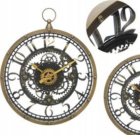 Kerek Falióra csendes loft stílusú mechanizmus Barna 27CM nappaliba