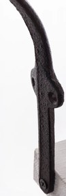 Öntöttvas fekete madárka pár fali kolomp jutakötéllel 28x15x10cm