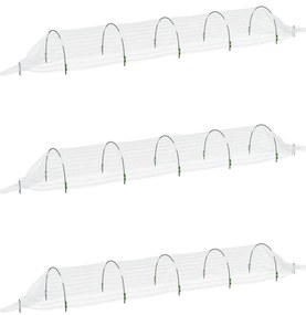 3 db üvegszál és polipropilén hálóalagút 1,5 x 5 m