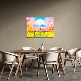 Kép - festett pár, akvarell (üvegen) (70x50 cm)