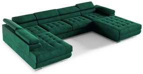 ESMERALDA U alakú ülőgarnitúra, 347x60x203, monolith 37, balos