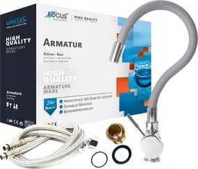 Konyhai Csaptelep Flexibilis Kifolyócső Csaptelep Kifolyócsővel Flexibilis Mosogató