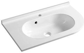 Sapho - Sarokba süllyesztett mosdó PULSE 75x43 cm márvány/fehér