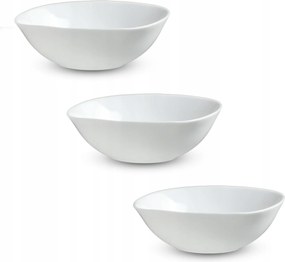 Saláta tálaló Tál 16cm Snack Fehér 3db