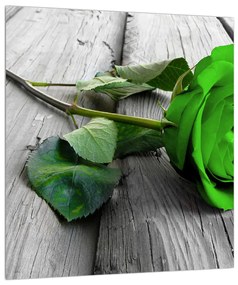 Zöld rózsa kép (30x30 cm)