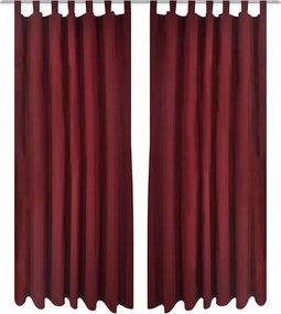 vidaXL 2 db bordó mikroszatén függöny 140 x 175 cm