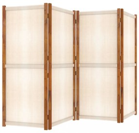 fehér 4 paneles térelválasztó 280x180 cm
