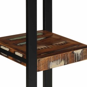 fali polc többszínű 35x35x100 cm tömörfa, újrahasznosított fa
