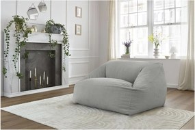 Világosszürke kordbársony babzsákfotel Lilibet – Bobochic Paris