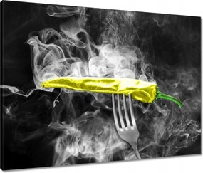 Vászonkép 80x60 Sárga paprika a villán