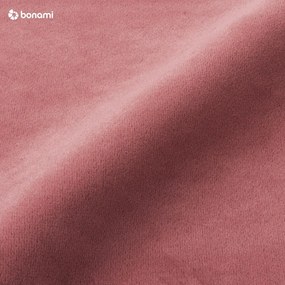 Rózsaszín bársony kinyitható-tárolóhelyes kanapé 247 cm Lazaro – ELTAP