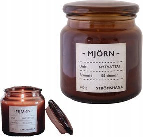 Illatgyertya üvegedényben friss szennyes nappali kiegészítő ajándék