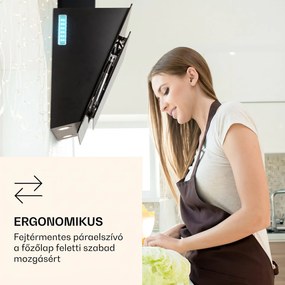 Klarstein Aurora 60 Smart, páraelszívó, 60 cm, 550 m³/ó, kéményes páraelszívó, háttérvilágítás, A++