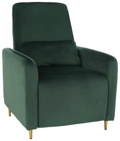 Állítható relaxációs fotel, smaragd Velvet szövet, NAURO