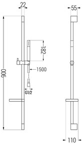 Mexen Diamond DS70 kád és magas mosdócsap zuhanygarnitúrával, króm, 71513DS70-00