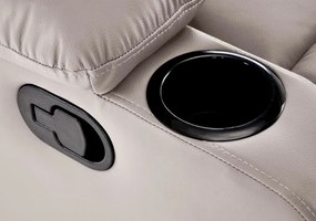 Perus dönthető bézs fotel pohártartóval