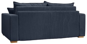 Sötétkék kordbársony kinyitható kanapé 225 cm Augustin – Bobochic Paris