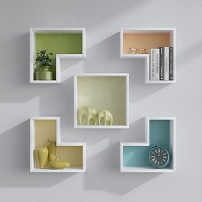 Fali polc Elitra - White