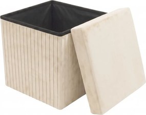 MALAGA összehajtható tárolós puff 38 cm ,bézs
