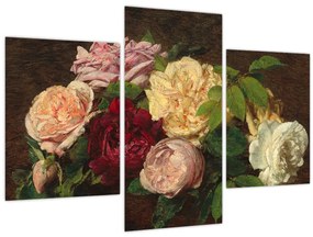 Kép - Henri Fantin-Latour, Roses de Nice on a Table, reprodukciók (90x60 cm)