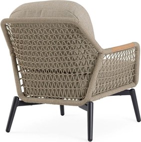 Világosbarna fém kerti fotel Eulero – Bizzotto