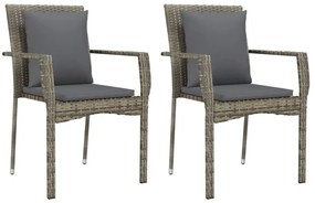 9 részes szürke polyrattan kerti étkezőgarnitúra párnával