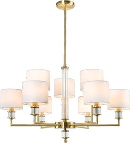 Cosmolight SUTTON P09685BR-WH Plafonlámpa 9x40W/E14 ip20
