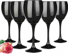 Borospohár Fekete 300 ml 6 db-os szett