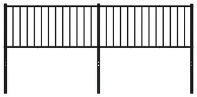 fekete fém fejtámla 200 cm