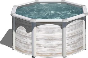 PONTAQUA KIT NORDIC kerek fémfalas családi medence szett 460 x 120 cm