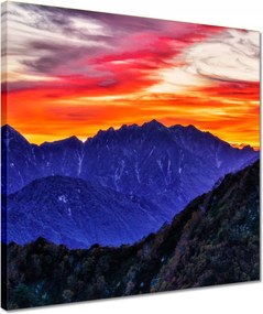 Vászonkép 40x40 Hegyi táj nyugattal