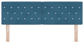 Fejtámla Kristálygombos Tűzött Sötétkék 140 cm Velvet