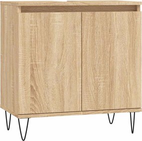 vidaXL sonoma tölgy színű szerelt fa fürdőszobaszekrény 58x30x60 cm