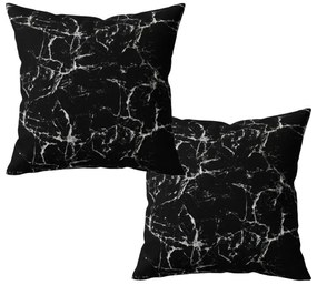 Szett 2 db díszpárnahuzat mikroszálas TEMPESTA 45x45 cm, fekete