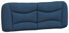 kék szövet ágykeret LED-ekkel matrac nélkül Hvar 140 x 190 cm