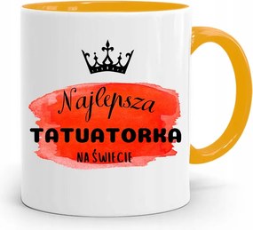 Tetoválóknak Tetováló Bögre Sárga Ajándék fényképes nyomtatással