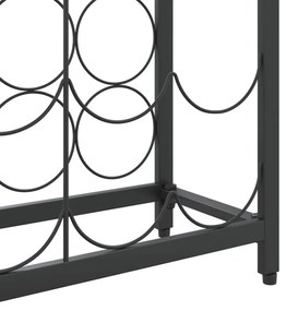 fekete kovácsoltvas bortartó 45 palackhoz 54 x 18 x 100 cm