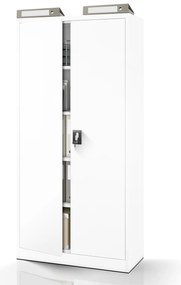 Fém iratszekrény JAN H, 900 x 1950 x 400 mm, fehér