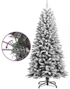 PVC és polietilén műkarácsonyfa pelyhes hóval 120 cm