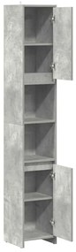 Betonszürke forgácslap fürdőszobaszekrény 30 x 30 x 183,5 cm