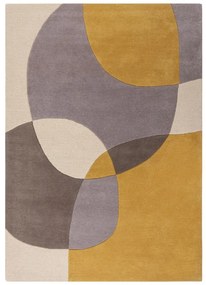 Okkersárga gyapjú szőnyeg 170x120 cm Glow - Flair Rugs