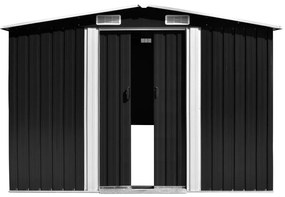 vidaXL antracitszürke fém kerti fészer 257 x 489 x 181 cm