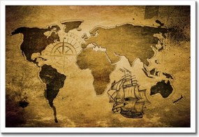 Poszterek keretben 60x40 Régi vintage térkép