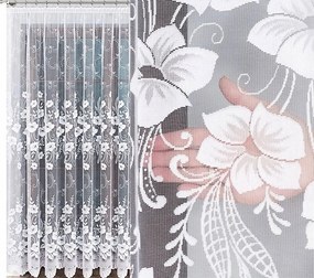 Jacquard függöny kész minta 01841, 400x250cm egyenes virágos (szegélyekkel)